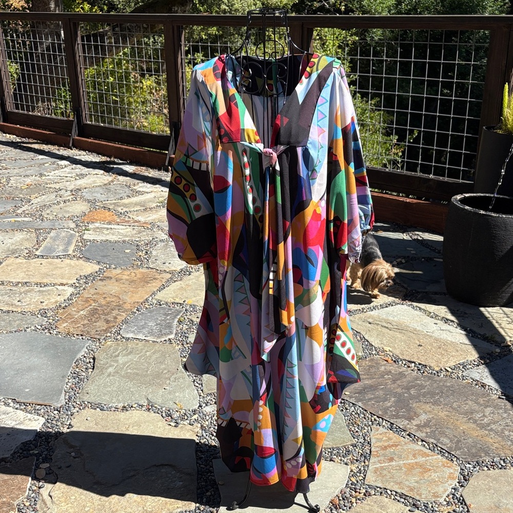 Colorful Geometric Patterned Dress